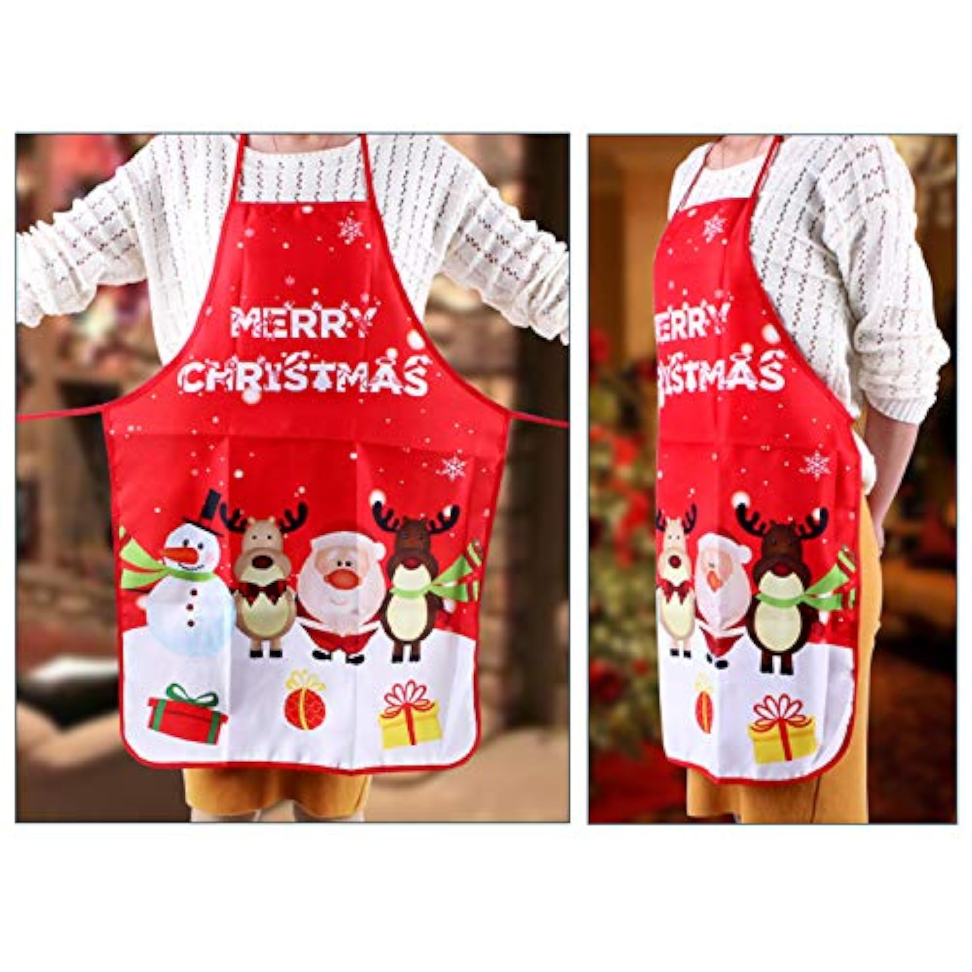 Christmas Apron - Santa Claus/Elk/Snowman Style